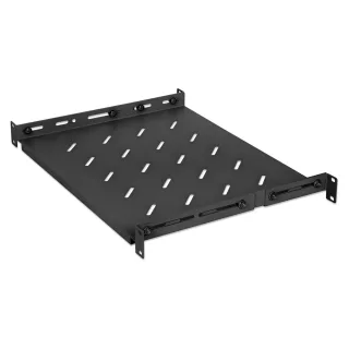 Intellinet 714082 19" Fixed Shelf 1U 350MM Adjus -350 to 550MM Max 20KG Black