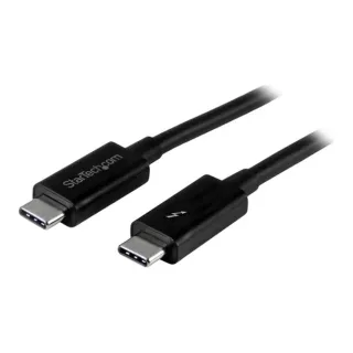 StarTech 1m (3.3ft) Thunderbolt 3 Cable, 20Gbps, 100W PD, 4K Video, Thunderbolt-Certified, Compatible w/ TB4/USB 3.2/DisplayPort - Thunderbolt cable - USB-C (M) to USB-C (M) - Thunderbolt 3 / USB / DisplayPort - 1 m - black - for P/N: CDP2HDUACP, CDP2HDUACPW, PEXUSB321C