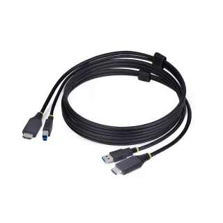 StarTech 6ft (1.8m) HDMI and USB 5Gbps KVM Cable - Keyboard / video / mouse (KVM) cable - HDMI, USB Type A (M) to HDMI, USB Type B (M) - 1.8 m - 4K60Hz support, HDR10 support - black