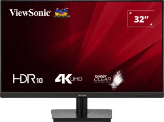 ViewSonic VA3208-4K-HD - LED monitor - 32" (31.5" viewable) - 3840 x 2160 4K @ 60 Hz - VA - 300 cd/m² - 3000:1 - HDR10 - 4 ms - 2xHDMI, DisplayPort