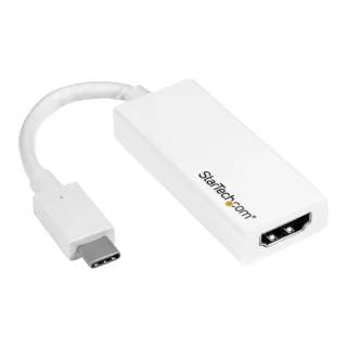 StarTech USB C to HDMI Adapter - 4K 30Hz - USB 3.1 Type-C to HDMI Adapter - USB-C to HDMI Dongle - Monitor Adapter - White (CDP2HDW) - External video adapter - USB-C - HDMI - white - for P/N: TB3DK2DPPD, TB3DK2DPPDUE, TB3DK2DPW, TB3DK2DPWUE, TB3DKDPMAW, TB3DKDPMAWUE