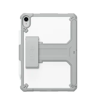 UAG Scout Healtcare Series Case for iPad 10.9 (10th Gen, 2022) - Scout w HS & KS Healthcare White/Gray - Back cover for tablet - with kickstand & hand strap - thermoplastic polyurethane (TPU), silicone - white, grey - 10.9" - for Apple 10.9-inch iPad (10th generation), iPad A16 Wi-Fi, A16 Wi-Fi + Cellular