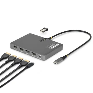 Startech - Docking station - for laptop - USB-C - 4 x HDMI - TAA Compliant