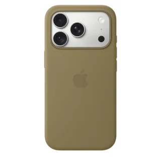 Apple - Protective cover for mobile phone - MagSafe compatibility - silicone - olive - for iPhone 18 Pro