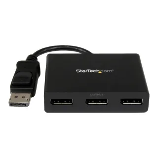 Startech 3-Port Multi Monitor Adapter, DisplayPort 1.2 MST Hub, Dual 4K 30Hz & 1x 1080p, Video Splitter for Extended Desktop Mode on Windows PCs Only, DP to 3x DP Monitors MST Hub - Multi Stream Transport (MSTDP123DP) - Video splitter - desktop - AC 100/230 V - for P/N: SV231DPU34K, SVA5N3NEUA