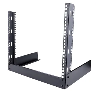 Startech 8U Open Frame Network Rack - 19" 2 Post Free Standing Desktop Rack for Computer, AV, Media, IT, Data & Server Room Equipment (RK8OD)