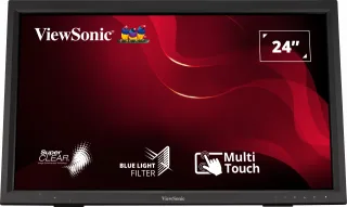 ViewSonic TD2423 - LED monitor - 24" (23.6" viewable) - touchscreen - 1920 x 1080 Full HD (1080p) @ 75 Hz - VA - 250 cd/m² - 3000:1 - 7 ms - HDMI, DVI-D, VGA - speakers