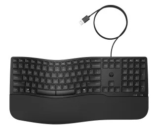 HP 480 Comfort - Keyboard - 3-zone layout, multi-device, 23 programmable keys - 100% - full size - USB - UK - black