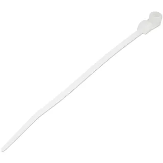 Startech 10cm(4") Cable Ties with Mounting Hole, 2mm(1/16") wide, 24mm(7/8") Bundle Dia. 8kg(18lb) Tensile Strength, Nylon 66 Self Locking Ties with Screw Hole, UL Listed, 100 Pack - UL94 V-2 Rated - TAA (CBMZTS10N4)