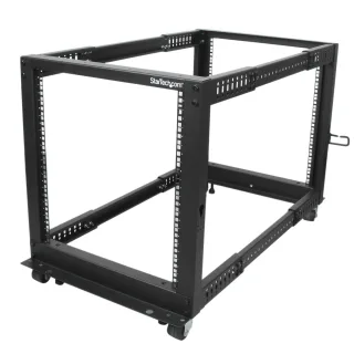 Startech 12U 19" Open Frame Server Rack, 4 Post Adjustable Depth 23-41" Mobile, Free Standing Rolling Network/Computer Equipment Data Rack, Dell PowerEdge, HP ProLiant ThinkServer - Adjustable Server Rack (4POSTRACK12U)