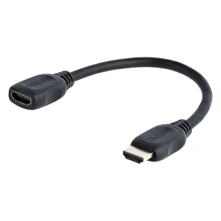 Startech 6 in HDMI Extension Cable, Short HDMI Cable Male to Female, 4K HDMI Cable Extender, 4K 30Hz UHD HDMI Port Saver M/F, High Speed HDMI 1.4, 10.2Gbps Bandwidth, 30AWG, Black - HDMI Dongle Extender - Ultra High Speed - HDMI extension cable - HDMI male to HDMI female - 15.2 cm - black - 4K UHD support