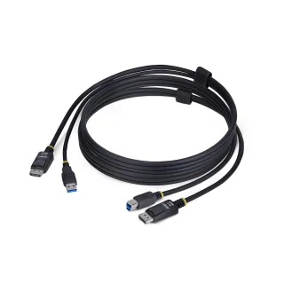 StarTech 6ft (1.8m) DisplayPort and USB 5Gbps KVM Cable - Keyboard / video / mouse (KVM) cable - USB Type A, DisplayPort (M) to USB Type B, DisplayPort (M) - 1.8 m - 4K60Hz support, HDR10 support - black