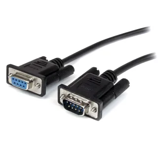 StarTech 1m Black Straight Through DB9 RS232 Serial Cable - M/F (MXT1001MBK) - Serial extension cable - DB-9 (M) to DB-9 (F) - 1 m - black - for P/N: 1P3FPC-USB-SERIAL, ICUSB2321F, ICUSB2324, ICUSB2324I, ICUSB232IS, ICUSB232V2