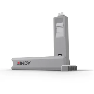 Lindy 40427 USB Type C Port Blocker Key-pack of 4 Blockers White