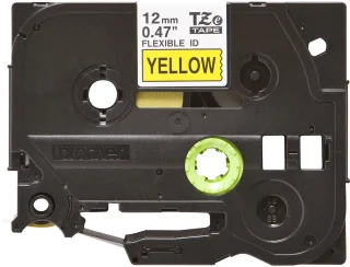 Brother TZe-FX631 - Black on yellow - Roll (1.2 cm x 8 m) 1 cassette(s) flexible ID tape - for Brother PT-D210, D600, H110, P-Touch PT-1005, D200, D410, D450, D460, D610, E550, P300