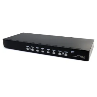 Startech 8 Port VGA KVM Switch - 1U Rack Mount - USB VGA KVM Switch with Audio - 1920 x 1440 @60hz - KVM Video Switch (SV831DUSBAU) - KVM / audio switch - 8 x KVM / audio - 1 local user - desktop - for P/N: RK3236BKF, RK4236BKB, RK4242BK24, RK4242BK30, RKCONS1701, RKCONS17HD, RKQMCAB12V2