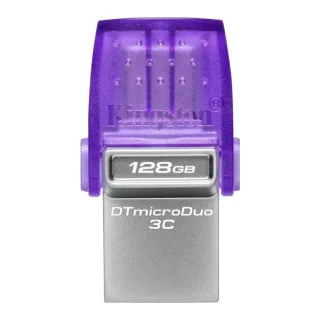 Kingston DataTraveler DTDUO3CG3/128GB 128GB MicroDuo USB OTG Flash Drive, 3C, USB-C and Type A
