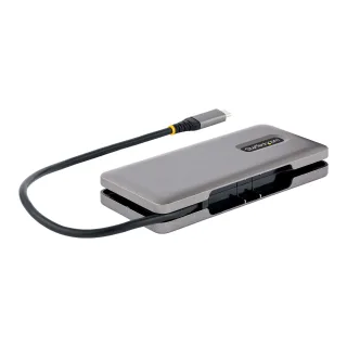 Startech 4-Port USB-C Hub, 4x USB-C Ports, USB 3.1 10Gbps, Portable USB C Hub with 100W Power Delivery Pass-Through, Portable USB Type C Hub w/ 9.8in (25cm) Wrap-Around Cable - USB Expansion Hub (HB31CM4CPD3) - Hub - 4 x USB 3.2 Gen 2 - desktop