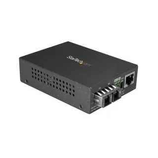 Startech Singlemode (SM) SC Fiber Media Converter for 10/100/1000 Network, 10km, Gigabit Ethernet, 1310nm, w/ Auto Negotiation, Gigabit Ethernet to Single Mode (SMF) SC Fiber Converter - Ethernet Over Fiber (MCMGBSCSM10) - Fibre media converter - 1GbE - over fibre optic - 1000Base-LX, 100Base-TX, 1000Base-T - RJ-45 / SC single-mode - up to 10 km - 1310 nm