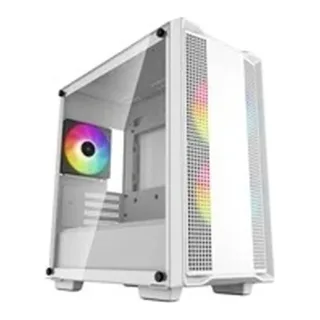 DeepCool CC360 ARGB WH, White, Mini Tower Chassis w/ Tempered Glass Window, 3x 120mm ARGB Fans, USB 3.0, mATX/mITX