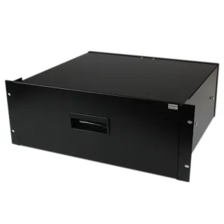 Startech 4U Black Steel Storage Drawer for 19in Racks and Cabinets - Rack storage drawer - 4U - 4UDRAWER - Rack storage drawer - 4U - for P/N: CABSCRWS1224, RK2537BKM, RK3236BKF, RK4236BKB, RK4242BK24, RK4242BK30, RKQMCAB12V2