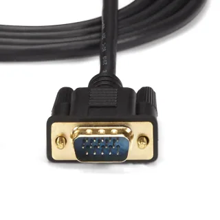 Startech HDMI to VGA Cable - 6ft 2m - 1080p - Active Conversion - HDMI to VGA Adapter Cable for Your VGA Monitor / Display (HD2VGAMM6) - Adapter cable - HDMI, Micro-USB Type B (power only) to HD-15 (VGA) male - 2 m - black - active, 1920 x 1200 (WUXGA) support - for P/N: MST30C2DPPD