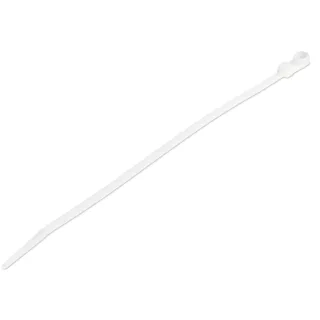 Startech 20cm(8") Cable Ties with Mounting Hole, 4mm(1/8") wide, 52mm(2") Bundle Diameter, 22kg(50lb) Tensile Strength, Nylon 66 Self Locking Ties with Screw Hole, UL Listed, 100 Pack - UL94 V-2 Rated - TAA (CBMZTS10N8)