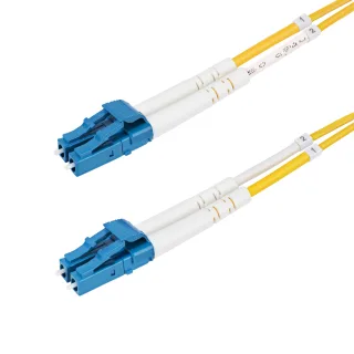 Startech 2m (6.6ft) LC to LC (UPC) OS2 Single Mode Duplex Fiber Optic Cable, 9/125µm, Laser Optimized, 10G, Bend Insensitive, Low Insertion Loss - LSZH Fiber Patch Cord (SMDOS2LCLC2M)