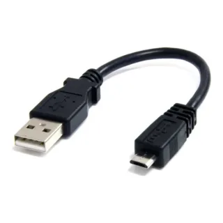 StarTech 6in Micro USB Cable - A to Micro B - USB to Micro B - USB 2.0 A Male to USB 2.0 Micro-B Male - 6-inches - Black (UUSBHAUB6IN) - USB cable - USB (M) to Micro-USB Type B (M) - USB 2.0 - 15.2 cm - black - for P/N: PIB2M21, PIB2MS1, PIB2S31, USB2PCARBK, USB2PCARBKS, USBLT2PCARW, USBUB2PCARB
