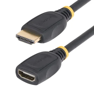 Startech 18in HDMI 2.0 Extension Cable, 4K 60Hz, M/F - High Speed - HDMI extension cable - HDMI male to HDMI female - 50 cm - shielded - black - passive, 4K60Hz support