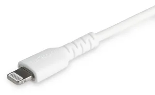 Startech (1m) Durable White USB-C to Lightning Cable, Heavy Duty Rugged Aramid Fiber USB Type A to Lightning Charger/Sync Power Cord, Apple MFi Certified iPad/iPhone 12 Pro Max - iPhone 7/8/11/11 Pro - Lightning cable - Lightning male to USB-C male - 1 m - white