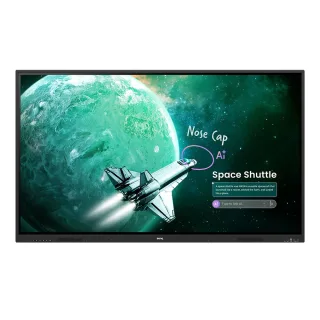 BenQ Board Essential RE7505A - 75" Diagonal Class RE05A Series LED-backlit LCD display - education / business - with built-in interactive whiteboard, touchscreen (multi touch) - Android - 4K UHD (2160p) 3840 x 2160