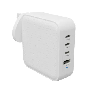Targus HyperJuice - Power adapter - GaN - 100 Wh - QC 3.0, Power Delivery 3.0 + PPS - 4 output connectors (USB, 3 x USB-C) - white