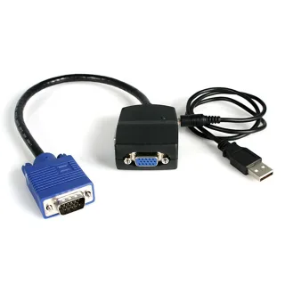 Startech 2 Port VGA Video Splitter - USB Powered - 2048x1536 - VGA Video Monitor Splitter Dual Port (ST122LE)