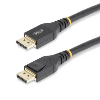 StarTech 33ft (10m) VESA-Certified Active DisplayPort 1.4 Cable, DP8K w/HBR3/HDR10/MST/DSC 1.2/HDCP 2.2, 8K 60Hz, 4K 120Hz Video - Active DP 1.4 Cable M/M (DP14A-10M-DP-CABLE) - DisplayPort cable - DisplayPort (M) to DisplayPort (M) - DisplayPort 1.4 - 10 m - 4K support, 8K support, active, Active Copper Cable - black