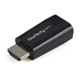 Startech Compact HDMI to VGA Adapter Converter - Ideal for Chromebooks Ultrabooks & Laptops - 1920x1200/1080p - Adapter - HDMI male to HD-15 (VGA) female - 4.5 cm - black - active - for P/N: DKT30CSDHPD3, SV211HDUC, SV221HUC4K
