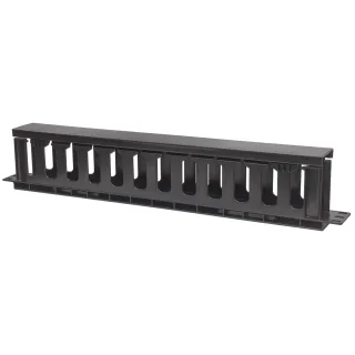 Intellinet 714679 19" Cable Management Panel 1U- with Cover Black