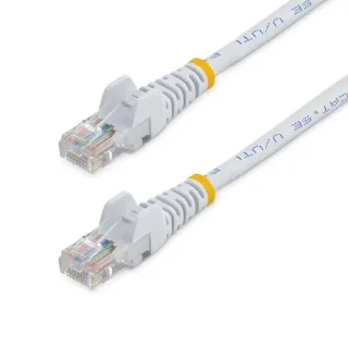 Startech 0.5m White Cat5e / Cat 5 Snagless Ethernet Patch Cable 0.5 m - Patch cable - RJ-45 (M) to RJ-45 (M) - 50 cm - UTP - CAT 5e - snagless, stranded - white