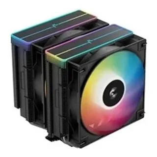 DeepCool AG620 BK ARGB V2 Dual-Tower CPU Air Cooler with 120mm ARGB Fans, Compatible with Intel LGA 1851/1700/1200/115x & AMD AM5/AM4, High-Performance Quiet Cooling, Matte Black