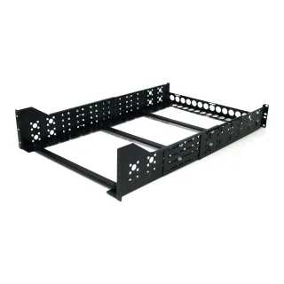 Startech 3U Universal Server Rack Rails - TAA Compliant Fixed Mounting Rails - 19" Adjustable Depth Rack Mount Rails (UNIRAILS3U) - Rack rail - black - 3U - 19" - for P/N: RK1233BKM, RK2433BKM, RK2537BKM, RK3236BKF, RK4236BKB, RK4242BK24, RK4242BK30
