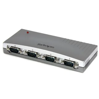 Startech 4 Port USB to Serial RS232 Adapter - DB9M - RS232 Extension - Serial to USB (ICUSB2324) - Serial adapter - USB - RS-232 x 4