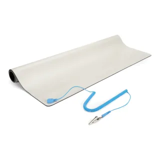 Startech Anti-Static Mat - 25" x 27.5" Electrical Grounding Desk Pad - For Home or Work - Beige (M3013)