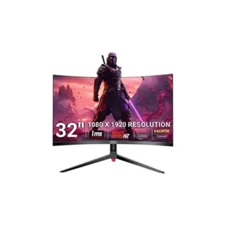 piXL CM32GF5 32 Inch 165Hz HDR Full HD Curved Gaming Monitor with AMD FreeSync & Nvidia G-Sync, 1920 x 1080 Resolution, 1ms Response Time, DisplayPort, HDMI & VESA Mount