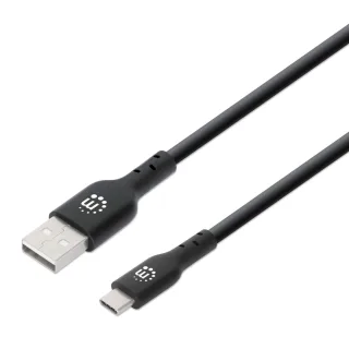 Manhattan 354936 USB-C to USB-A Cable 3M- Male/Male 480MBPS (USB 2.0) Blac