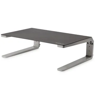 Startech Monitor Riser Stand - For up to 32" Monitor - Height Adjustable - Computer Monitor Riser - Steel and Aluminum (MONSTND) - Stand - for Monitor - aluminium, steel - screen size: 32" - desktop