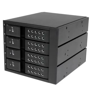 Startech 4-Bay Mobile Rack Backplane - Trayless Hot Swap Mobile Rack Backplane for 3.5in SAS II/SATA III - 6 Gbps HDD (HSB4SATSASBA)