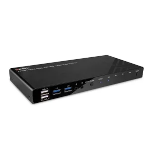 Lindy 39313 KVM Switch HDMI 4K60 USB 3.0 Audio 4 Port