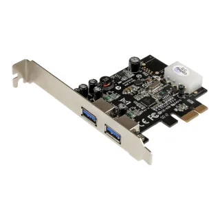 Startech 2 Port PCI Express (PCIe) SuperSpeed USB 3.0 Card Adapter with UASP - LP4 Power - Dual Port USB 3 PCIe Controller (PEXUSB3S25) - USB adapter - PCI Express x1 - USB 3.0 x 2 - for P/N: CFASTRWU3, S251SMU33EP, ST103008U2C, ST53004U1C, ST7300U3M, ST93007U2C, UNI251BMU33