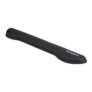 StarTech Foam Keyboard Wrist Rest for Ergonomic Typing Support, Padded Non-Slip Keyboard Cushion, Laptop or Desktop Computer Keyboard Wrist, Hand & Arm Rest, Soft Black Nylon Rest Pad - Soft Black Wrist Rest (WRSTRST)