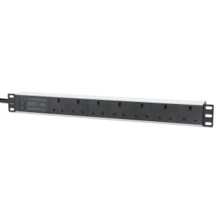 Intellinet 715300 19" PDU 1U 7-WAY UK AC Plugs-surge Protection